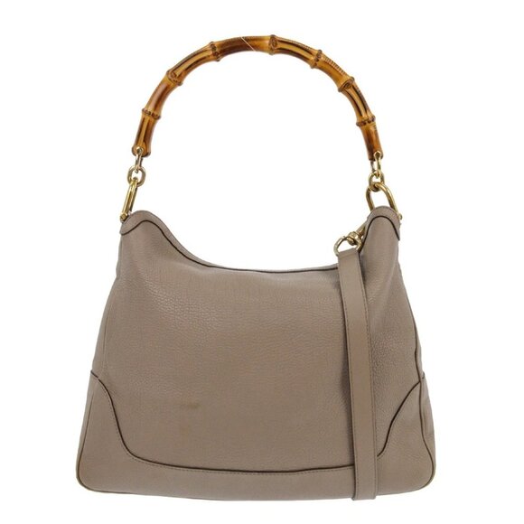Gucci Handbags - Gucci Gray Pigskin Bamboo Diana 2way Handbag 282315 520981 XX07434